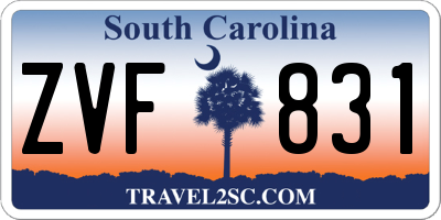 SC license plate ZVF831