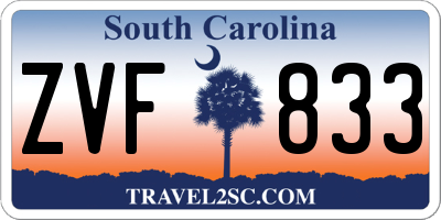 SC license plate ZVF833
