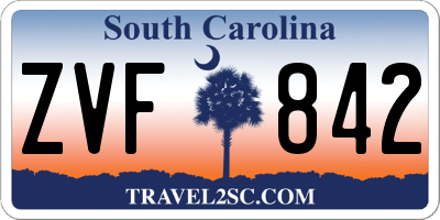 SC license plate ZVF842