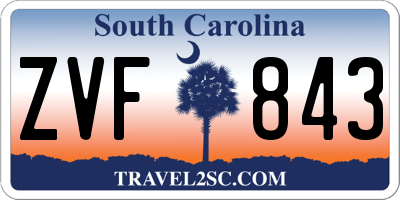 SC license plate ZVF843