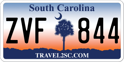 SC license plate ZVF844