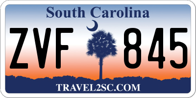 SC license plate ZVF845