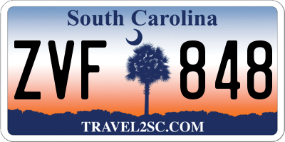 SC license plate ZVF848