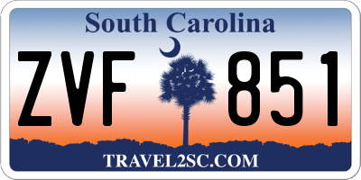 SC license plate ZVF851