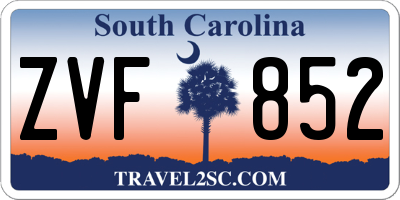 SC license plate ZVF852
