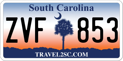 SC license plate ZVF853
