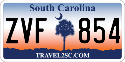 SC license plate ZVF854