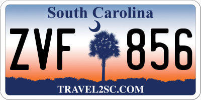 SC license plate ZVF856