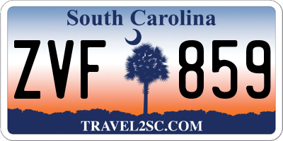 SC license plate ZVF859