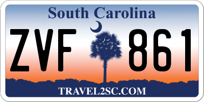 SC license plate ZVF861