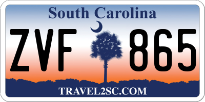 SC license plate ZVF865