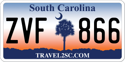 SC license plate ZVF866