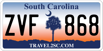 SC license plate ZVF868