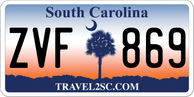 SC license plate ZVF869
