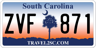SC license plate ZVF871