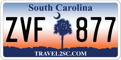 SC license plate ZVF877