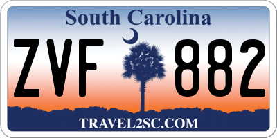 SC license plate ZVF882