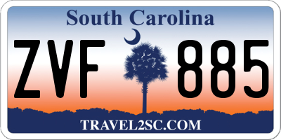 SC license plate ZVF885
