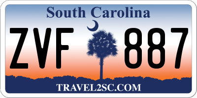 SC license plate ZVF887