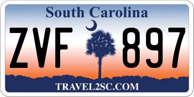 SC license plate ZVF897