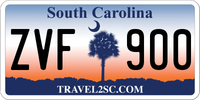 SC license plate ZVF900