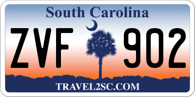SC license plate ZVF902