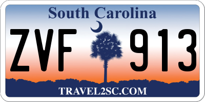 SC license plate ZVF913