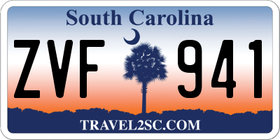 SC license plate ZVF941