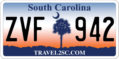 SC license plate ZVF942