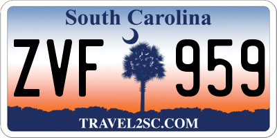 SC license plate ZVF959