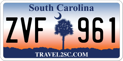 SC license plate ZVF961