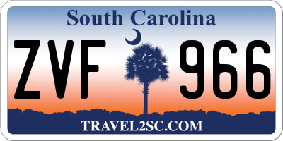 SC license plate ZVF966