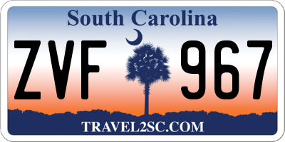 SC license plate ZVF967