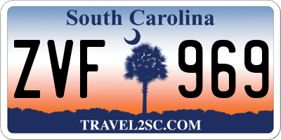 SC license plate ZVF969