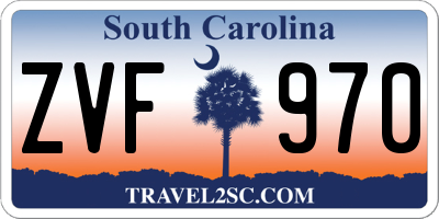 SC license plate ZVF970