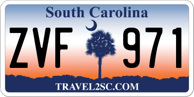 SC license plate ZVF971