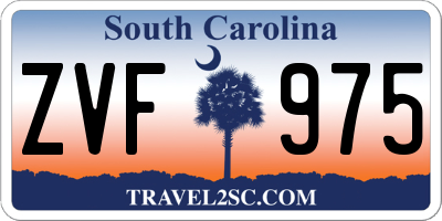 SC license plate ZVF975