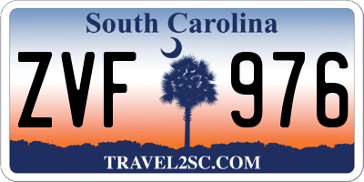 SC license plate ZVF976