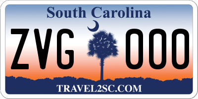 SC license plate ZVG000