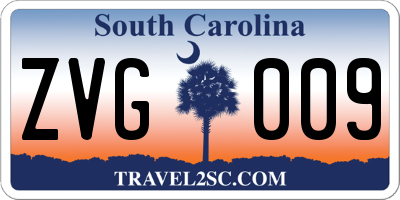 SC license plate ZVG009