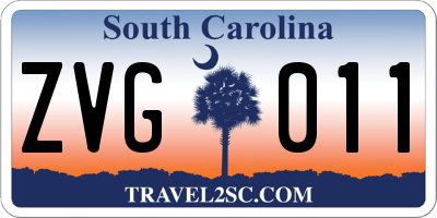 SC license plate ZVG011
