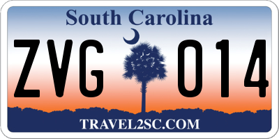 SC license plate ZVG014