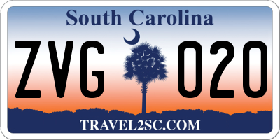 SC license plate ZVG020