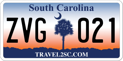 SC license plate ZVG021