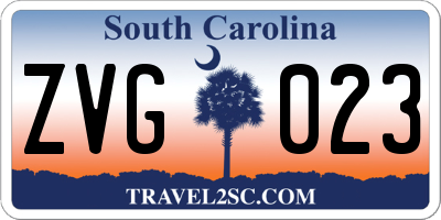 SC license plate ZVG023