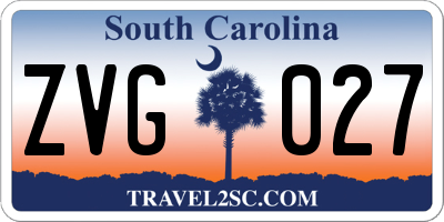 SC license plate ZVG027