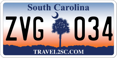 SC license plate ZVG034