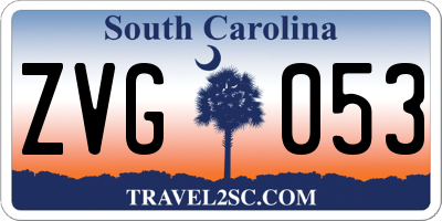 SC license plate ZVG053