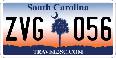SC license plate ZVG056