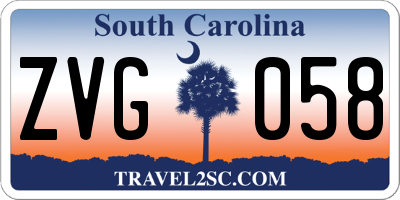 SC license plate ZVG058